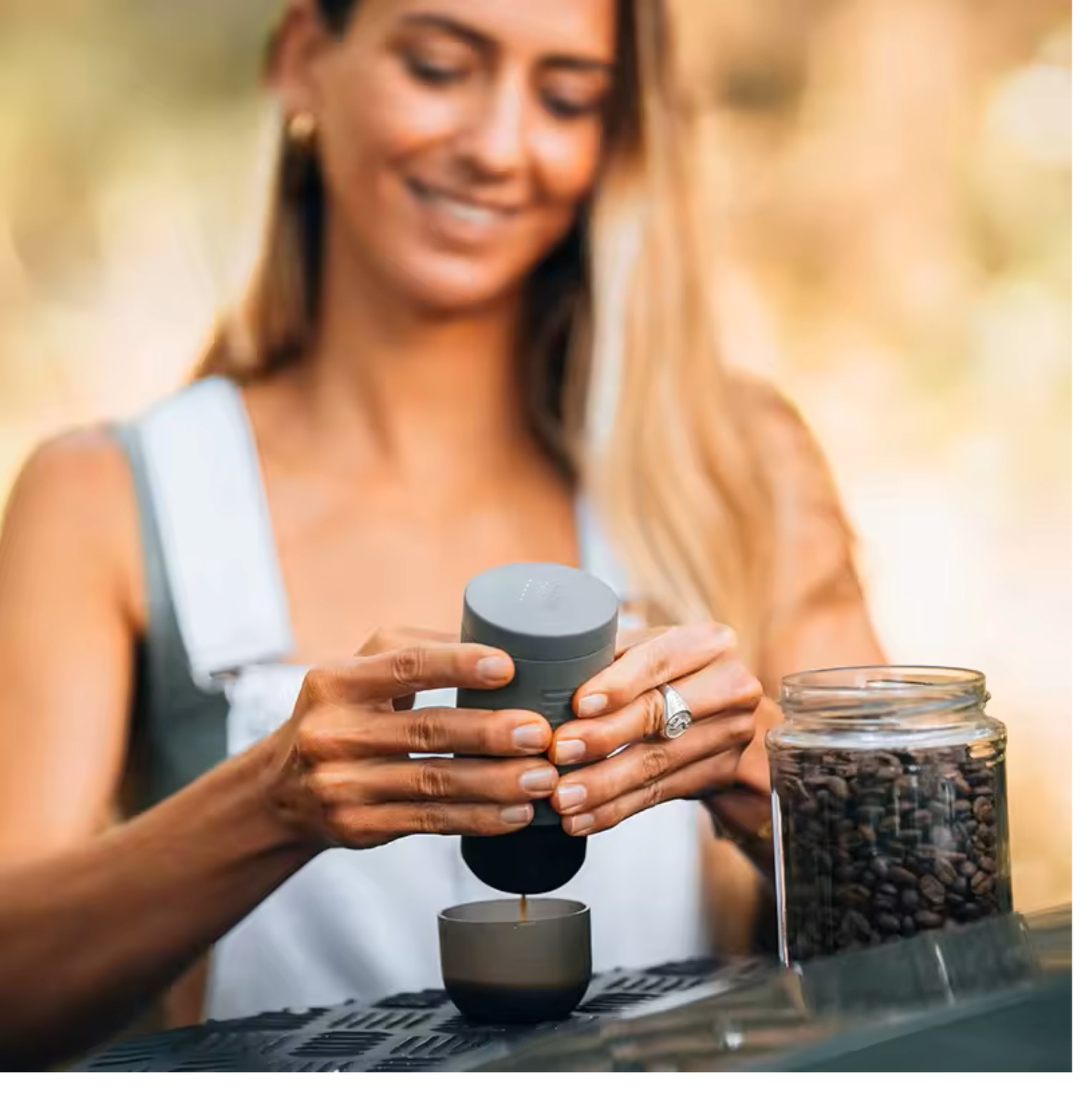 WACACO Minipresso GR2, Espresso Machine for Outdoor Compatible Ground Coffee,