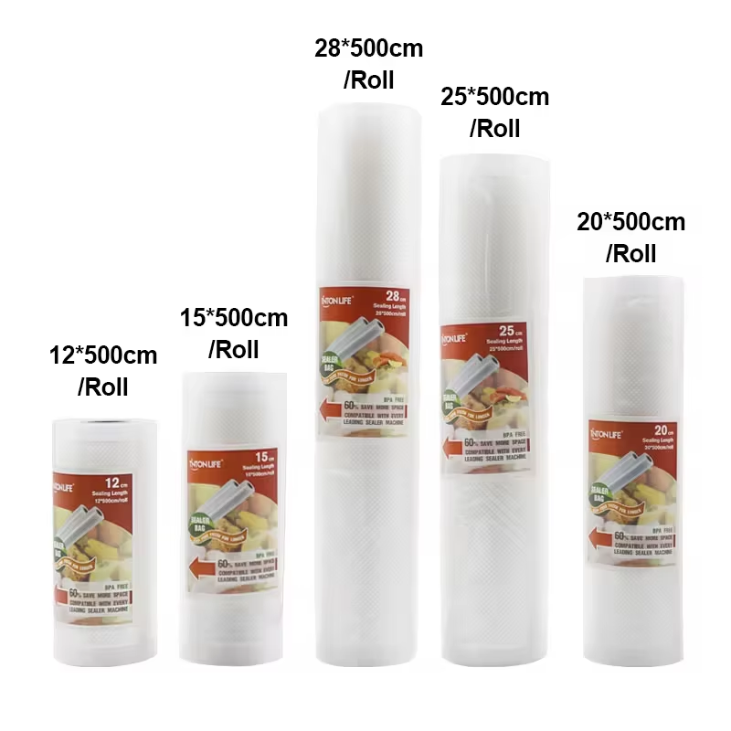 BPA-free Food Vacuum Roll Bags for Sous Vide Cook Storage Packaging bag for Vacuum Sealer Meat Fruits Vegetables 500cm/Rolls