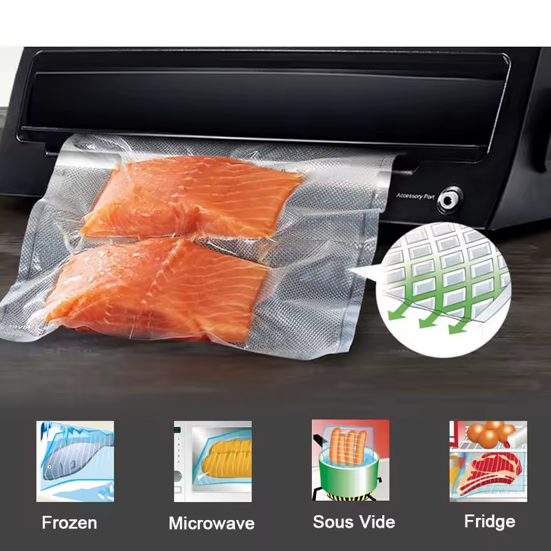 BPA-free Food Vacuum Roll Bags for Sous Vide Cook Storage Packaging bag for Vacuum Sealer Meat Fruits Vegetables 500cm/Rolls