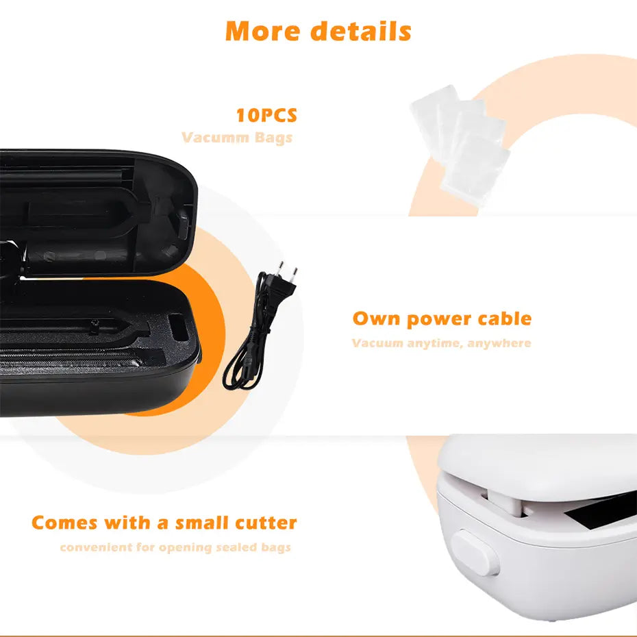Machine Food Vacuum Sealer With Free 10pcs Vacuum bags Household Vacuum Food Sealing My Store TechSavvy Home