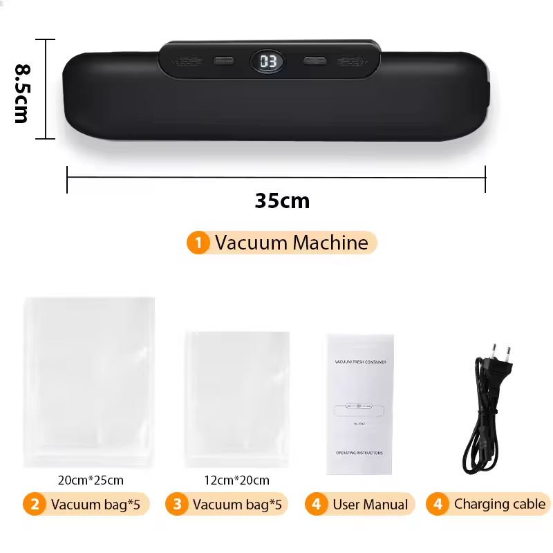 Machine Food Vacuum Sealer With Free 10pcs Vacuum bags Household Vacuum Food Sealing