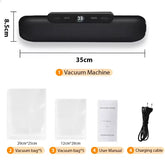Machine Food Vacuum Sealer With Free 10pcs Vacuum bags Household Vacuum Food Sealing My Store TechSavvy Home
