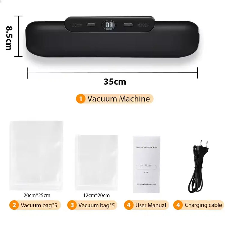 Machine Food Vacuum Sealer With Free 10pcs Vacuum bags Household Vacuum Food Sealing My Store TechSavvy Home