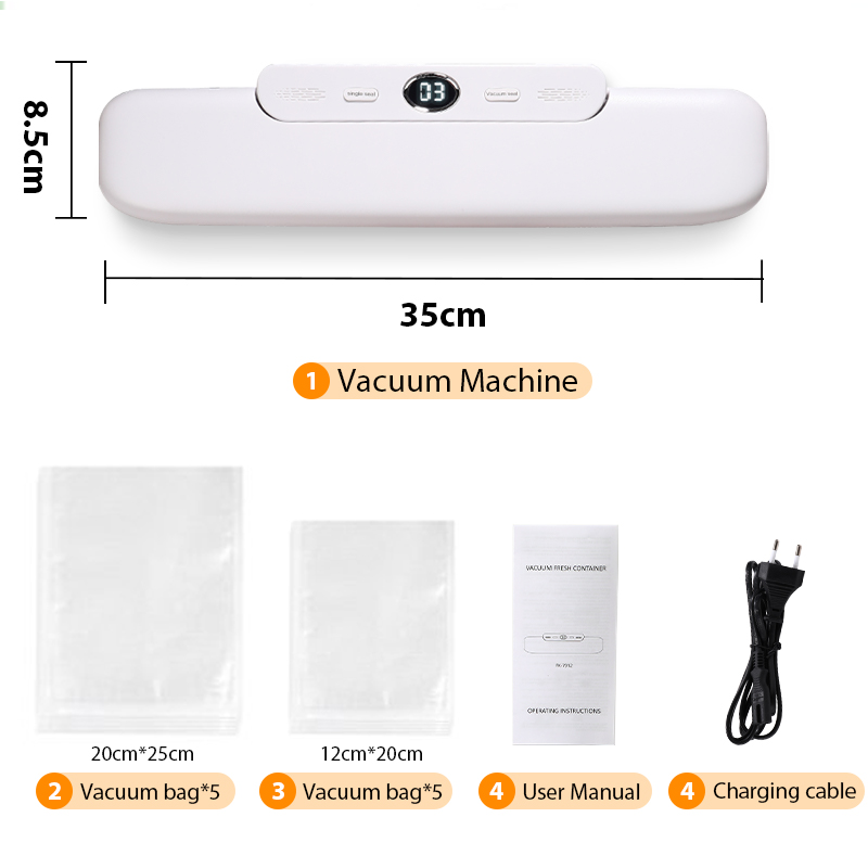 Machine Food Vacuum Sealer With Free 10pcs Vacuum bags Household Vacuum Food Sealing