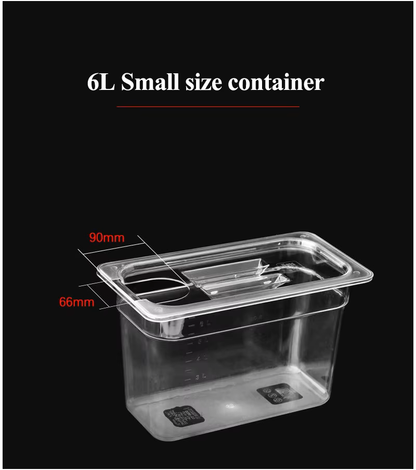 Sous Vide Cooker Container With two Sizes 6L  For Immersion Circulators Sous-Vide Machine Food Grade PC Material