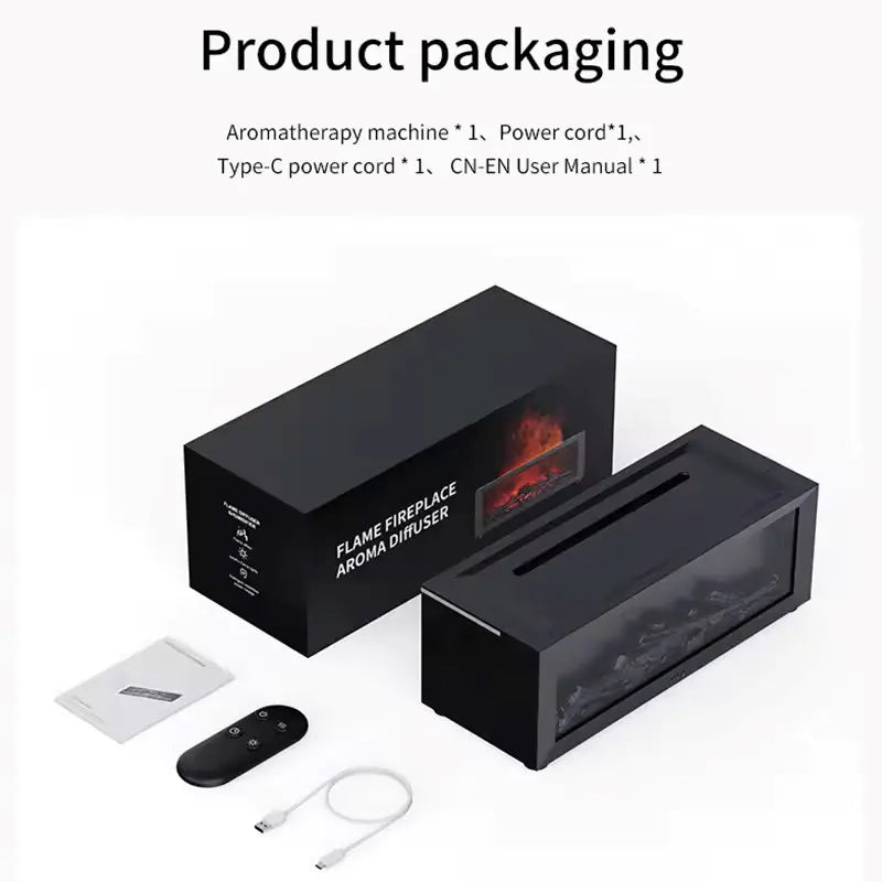 Ultrasonic air humidifier Cool Mist Maker Fogger Led Essential Oil Flame Lamp Difusor My Store TechSavvy Home