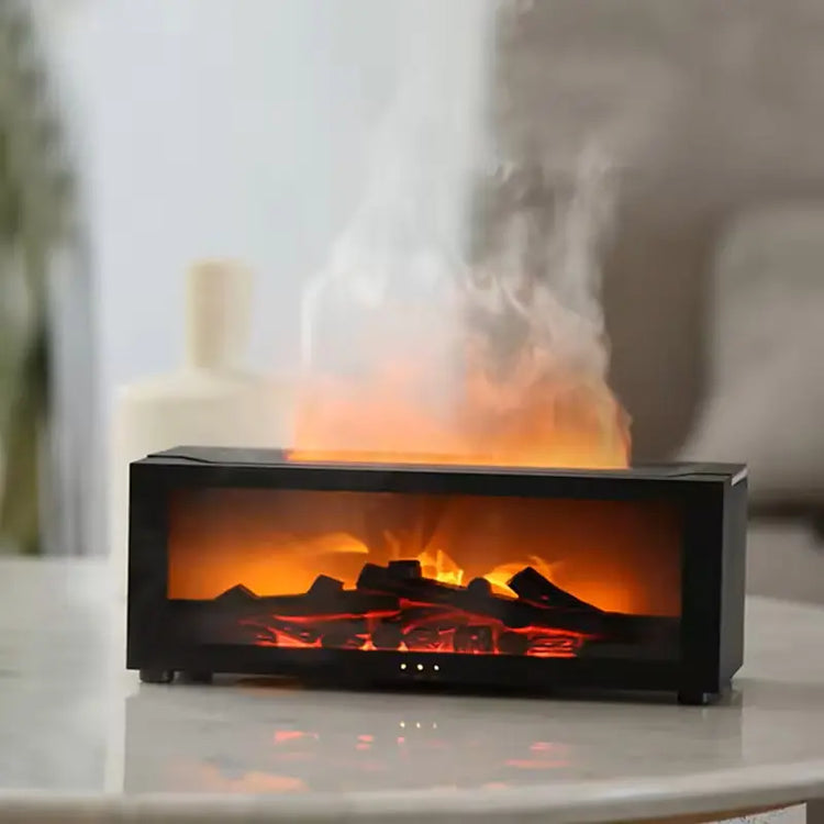 Ultrasonic air humidifier Cool Mist Maker Fogger Led Essential Oil Flame Lamp Difusor My Store TechSavvy Home